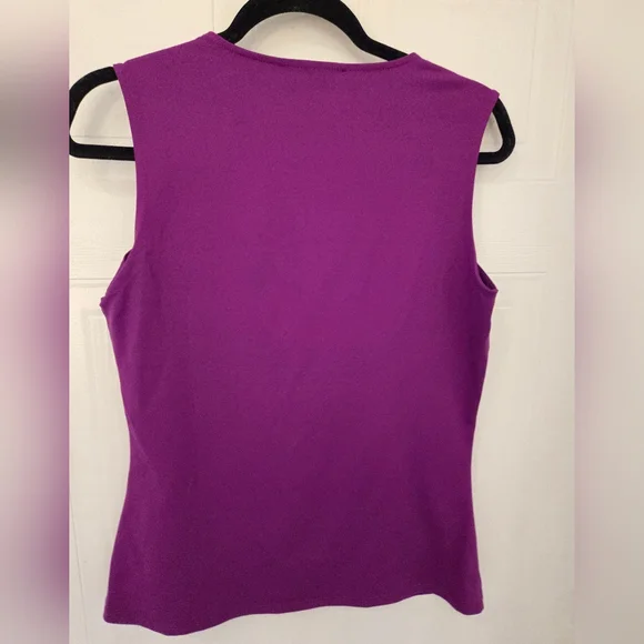Melanie Lyne Small Purple Scoop Neck Tank - Picture 4 of 5